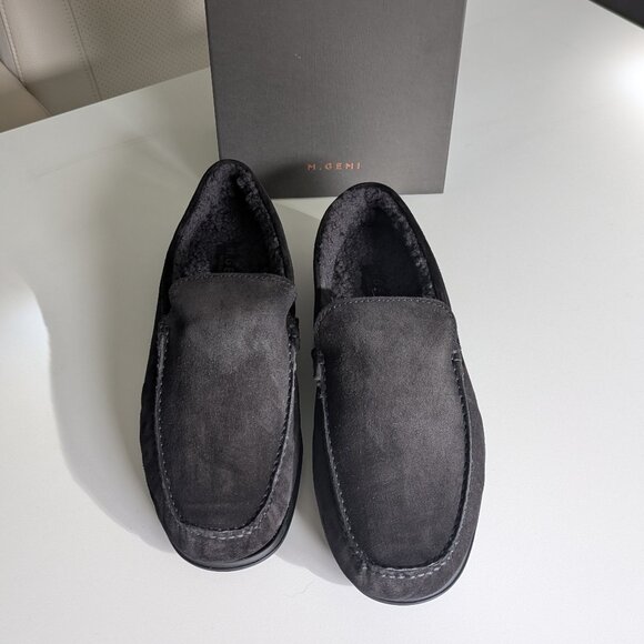 M. Gemi The Felize Shearling Uomo Black Men`s Moccasins Size US 13 / IT 46 main image 9